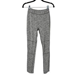 GYMSHARK Compression Fit Fleur Texture Leggings Charcoal Marl Grey Size Small